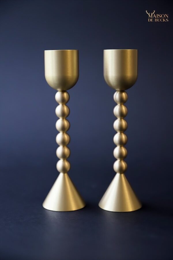 Solid Brass Gilded Totem Candle Holder - Image 15