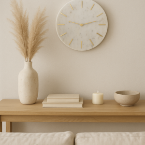 Maison de Bucks Marble clock - 12 hour
