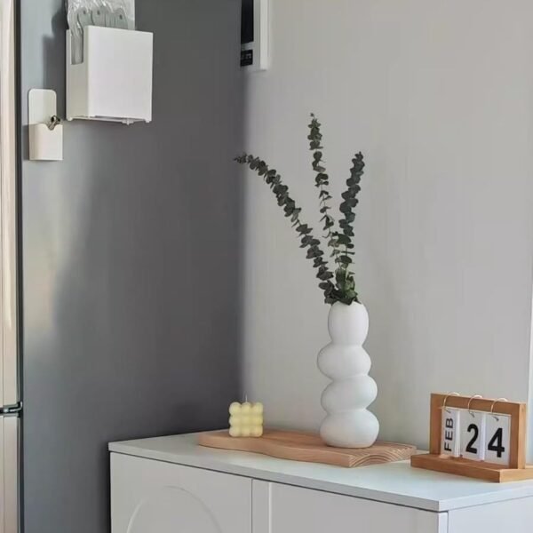 Modern Abstract Ceramic Vase – Unique Pebble-Shaped Home Decor - Image 6