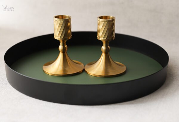 Gold Candlestick Holders for Table Decor, Wedding & Home Styling – Set of 2