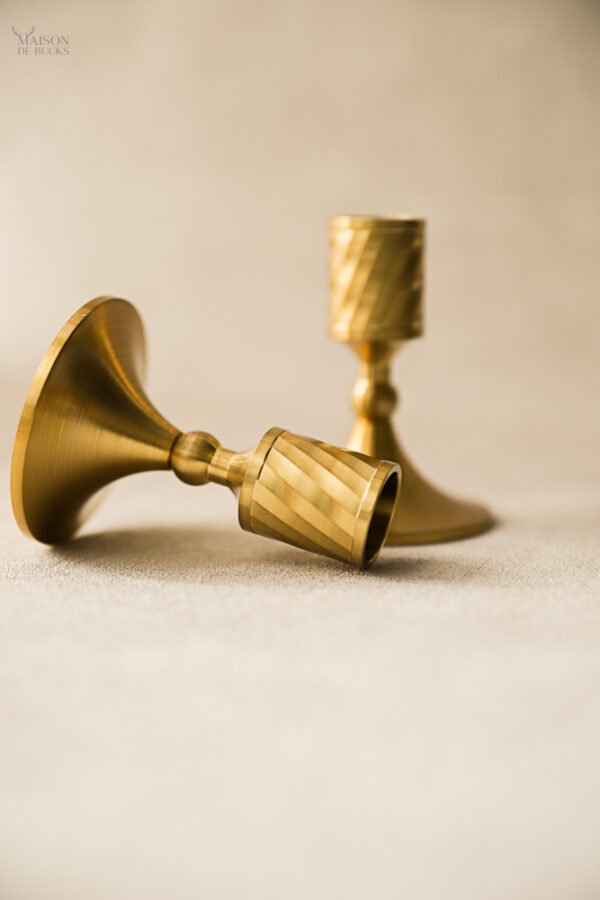 Gold Candlestick Holders for Table Decor, Wedding & Home Styling – Set of 2 - Image 9