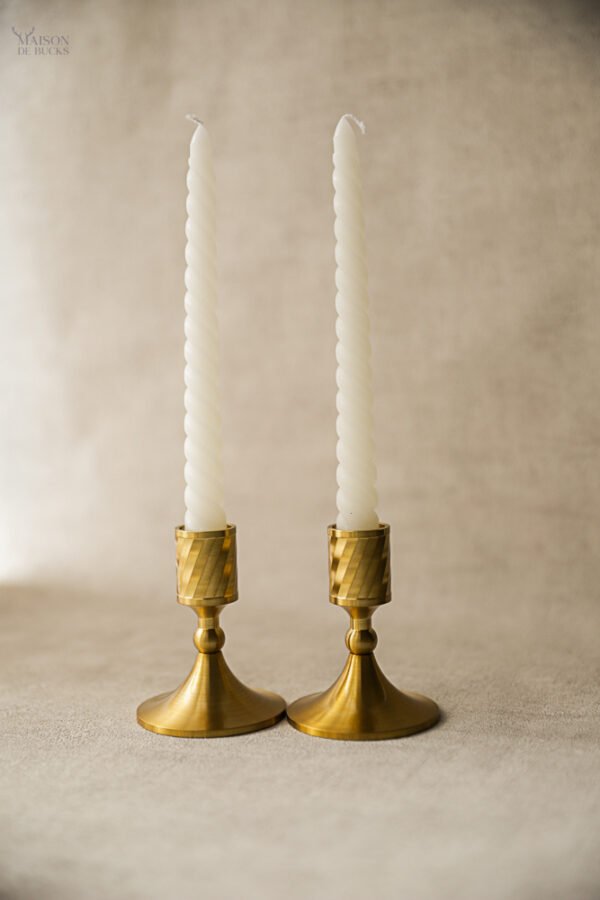 Gold Candlestick Holders for Table Decor, Wedding & Home Styling – Set of 2 - Image 10