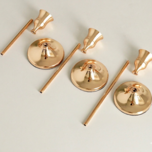 Classic Tapered Radiant Gold Candle holders (Set of 3)