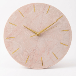Maison de Bucks Pink Marble Clock