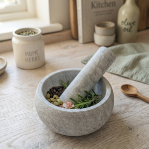 Heavy-Duty Stone Pestle and Mortar Set